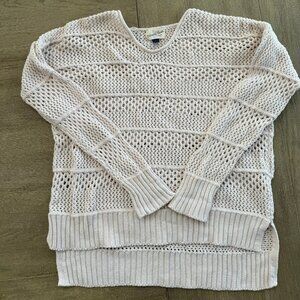 Universal Thread Size L Beige Hole Knit Sweater